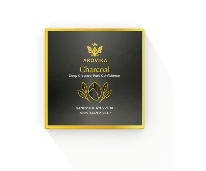 AROVIKA Charcoal Handmade Ayurvedic Soap - Image 3