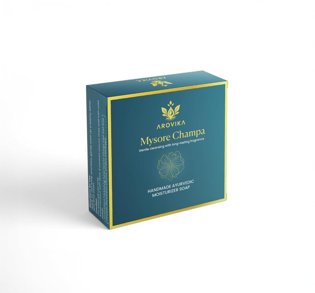 AROVIKA Mysore Champa Handmade Ayurvedic Soap – Floral Herbal Bathing Bar